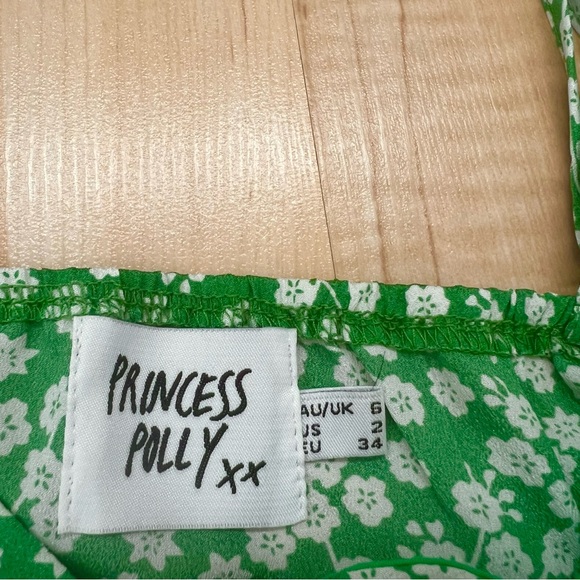 Princess Polly two piece set green floral tank and skirt crop top summer dress - Picture 3 of 5